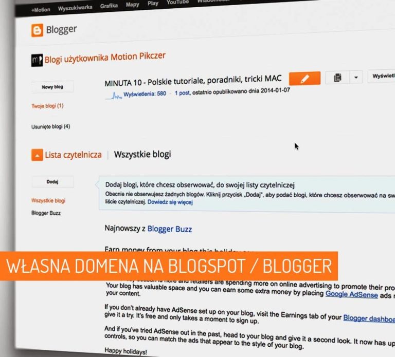 Własna domena na Blogspot / Blogger