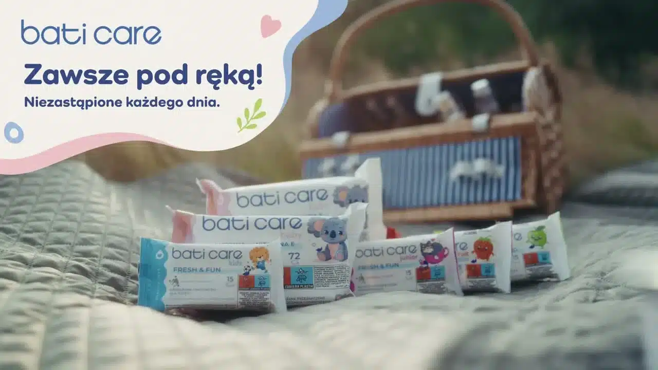 Master 16:9 spotu Bati Care z claimem Zawsze pod ręką
